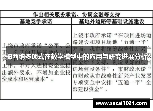 梅西纳多项式在数学模型中的应用与研究进展分析